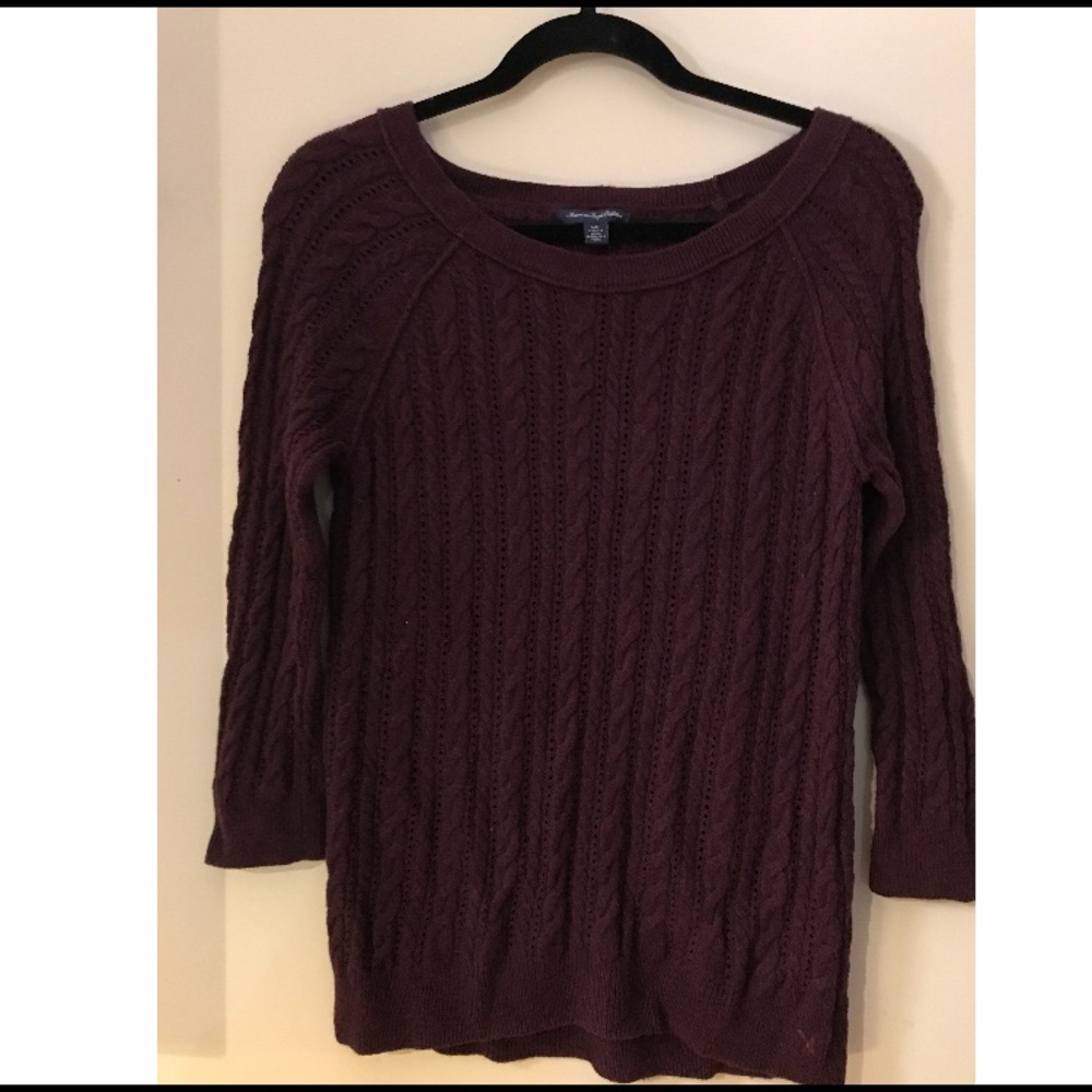 Burgundy AE Sweater